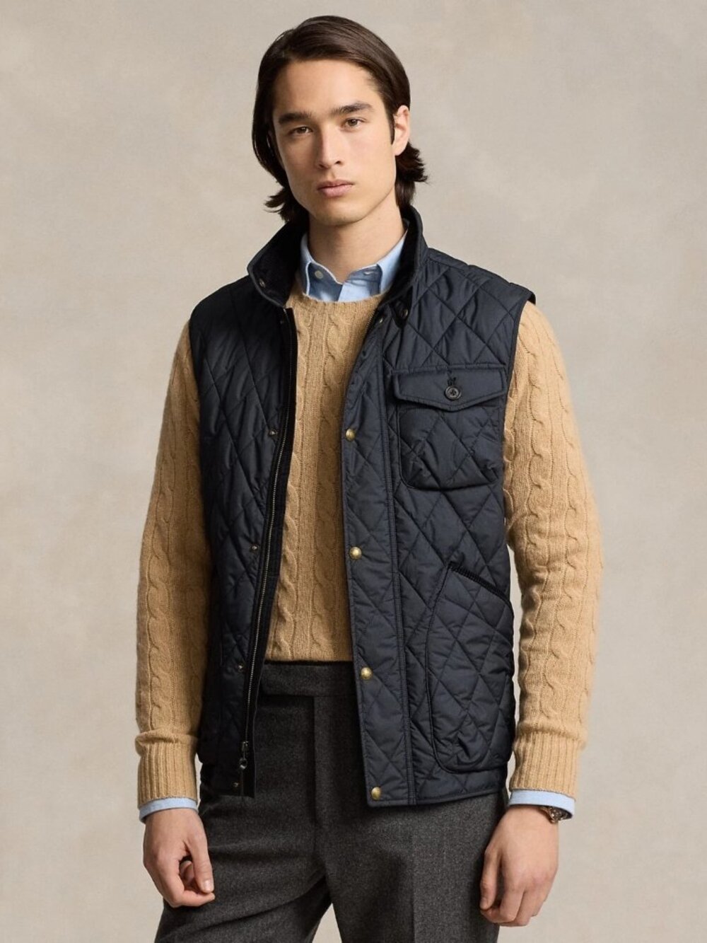 New Polo Ralph Lauren Men's The Beaton Quilted Utility Vest Size XXLarge